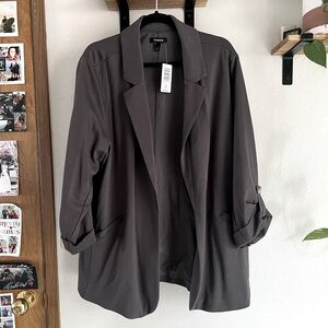 TORRID Gray Relaxed Blazer | Size 3/22–24 | NWT